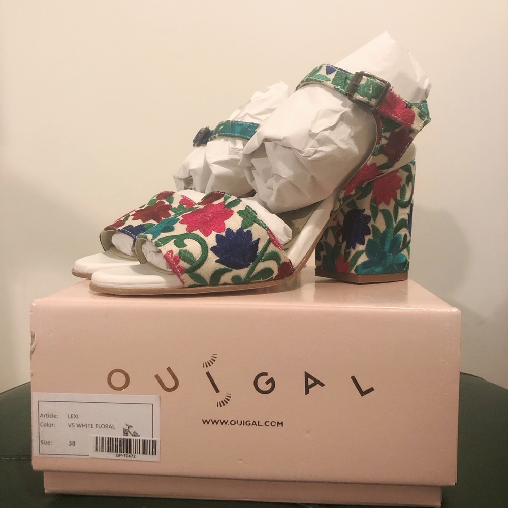 Oui Gal Floral Heeled Sandals